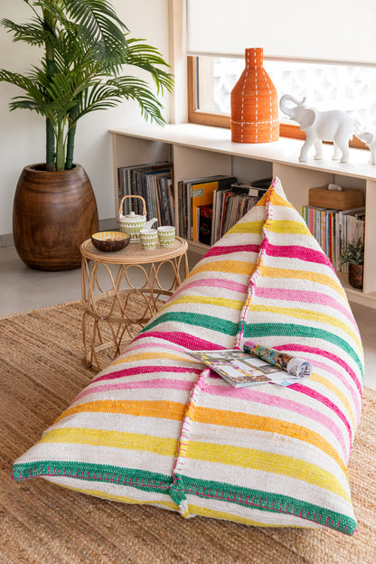 Bean Bag Cocoon Strepen Katoenmix