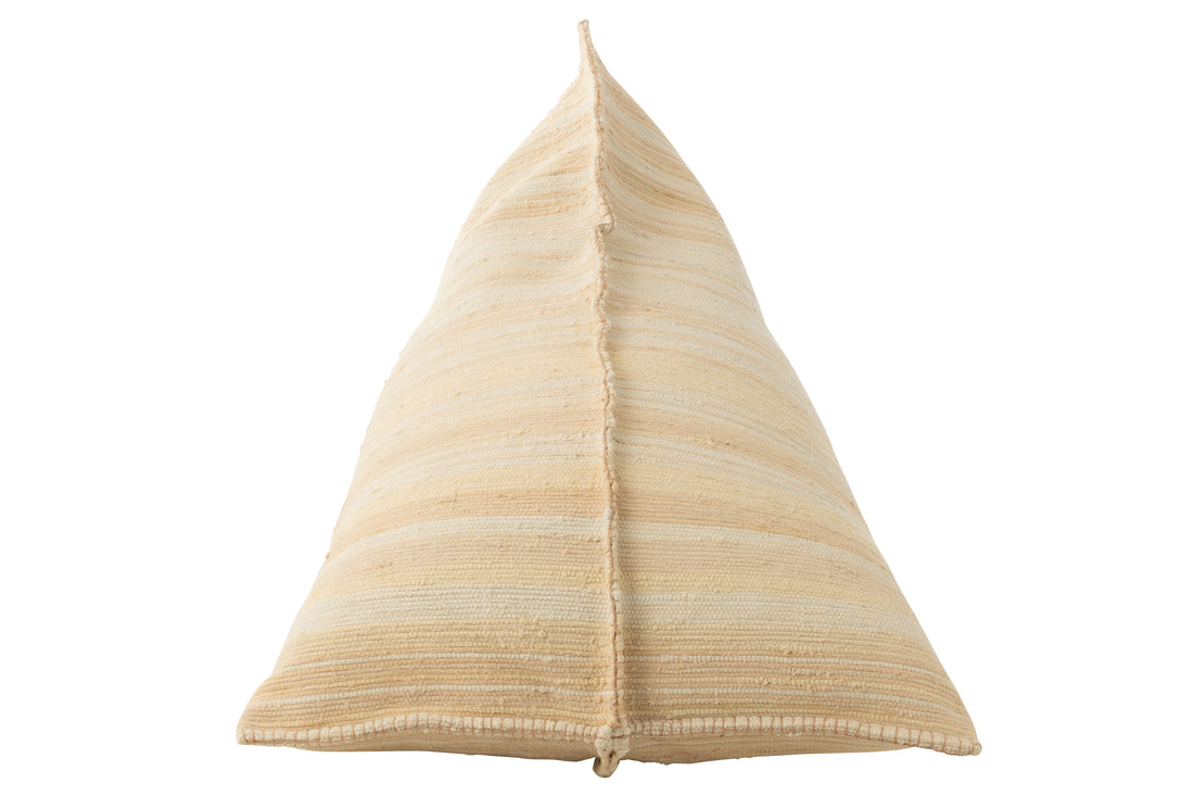 Zitzak Bries Strepen Gerecycled Katoen Room/Zalm