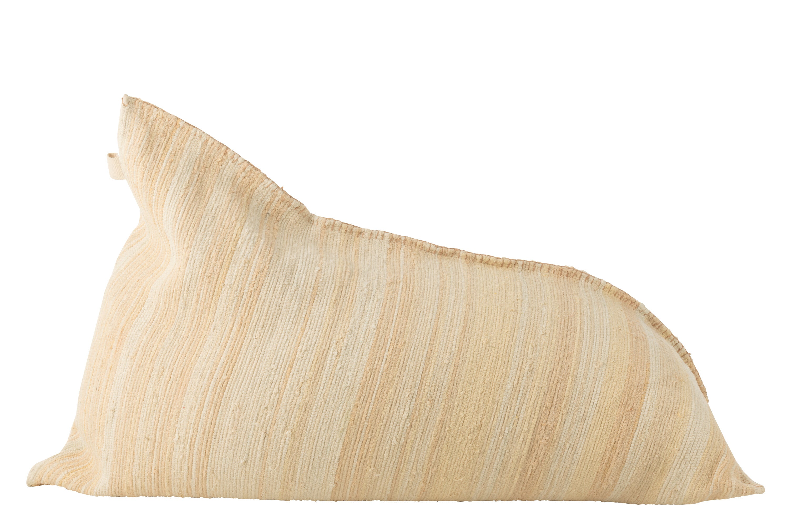 Zitzak Bries Strepen Gerecycled Katoen Room/Zalm