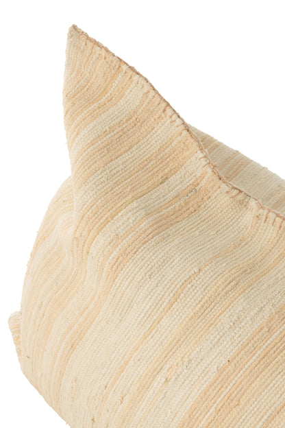 Zitzak Bries Strepen Gerecycled Katoen Room/Zalm