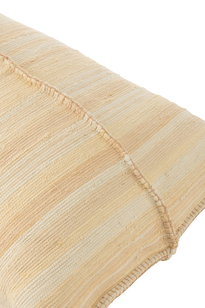 Zitzak Bries Strepen Gerecycled Katoen Room/Zalm