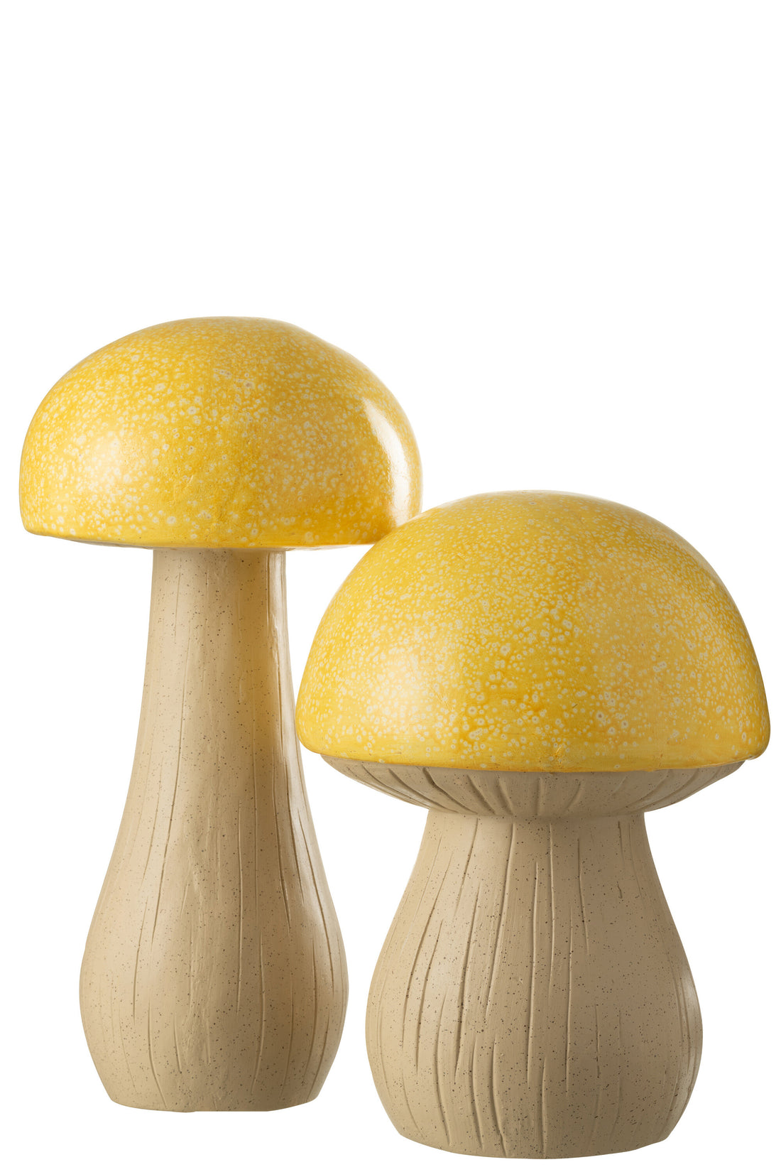 Set van 2 paddenstoelen voor buiten Mgo geel