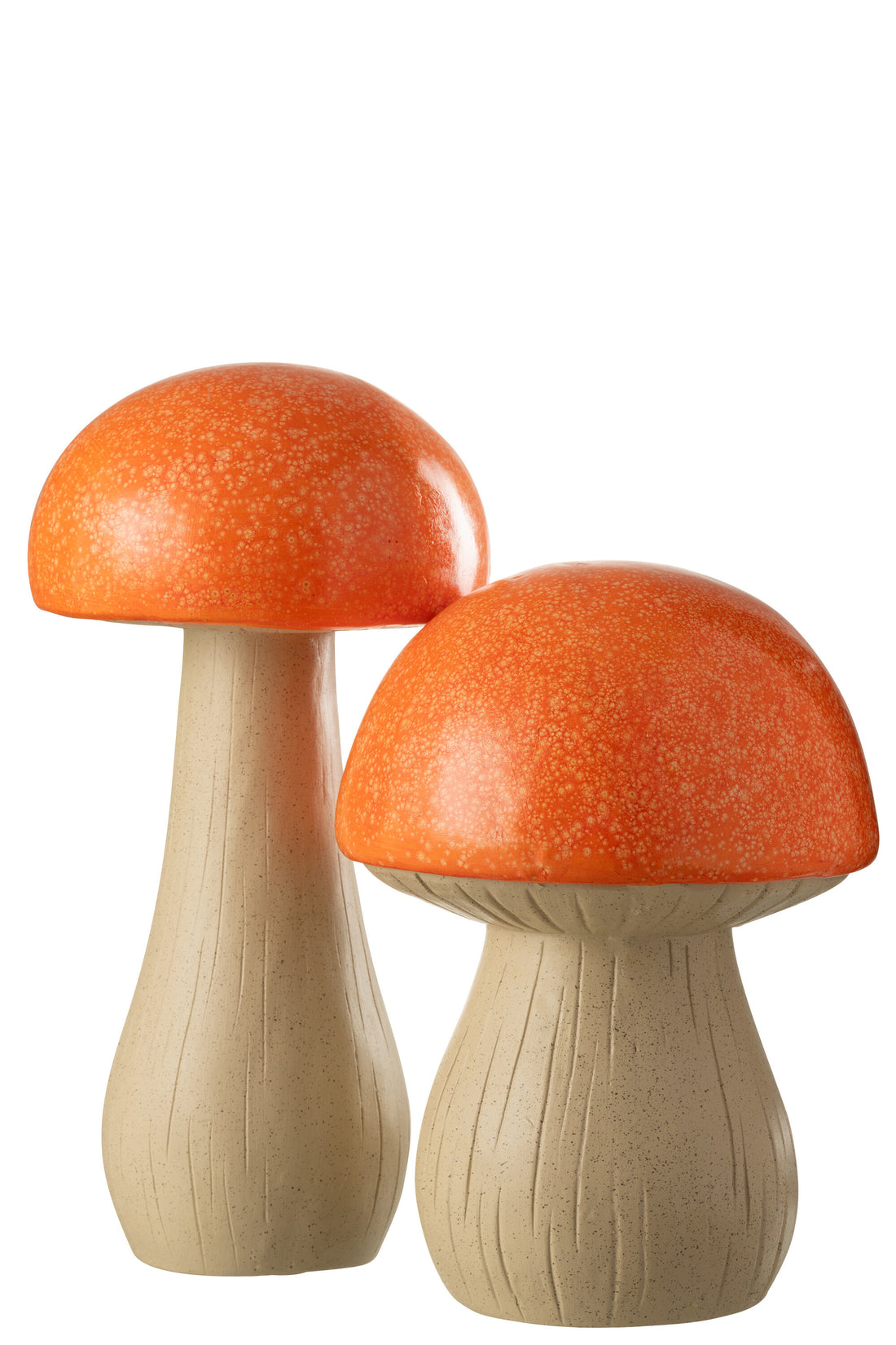 Set van 2 paddenstoelen voor buiten Mgo oranje