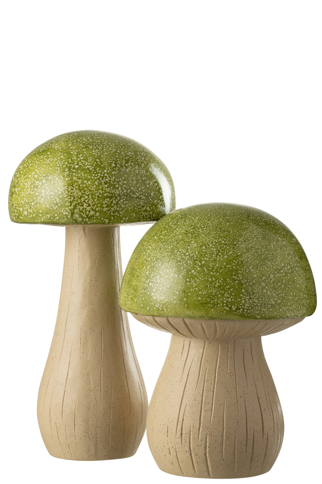 Set van 2 paddenstoelen voor buiten Mgo groen