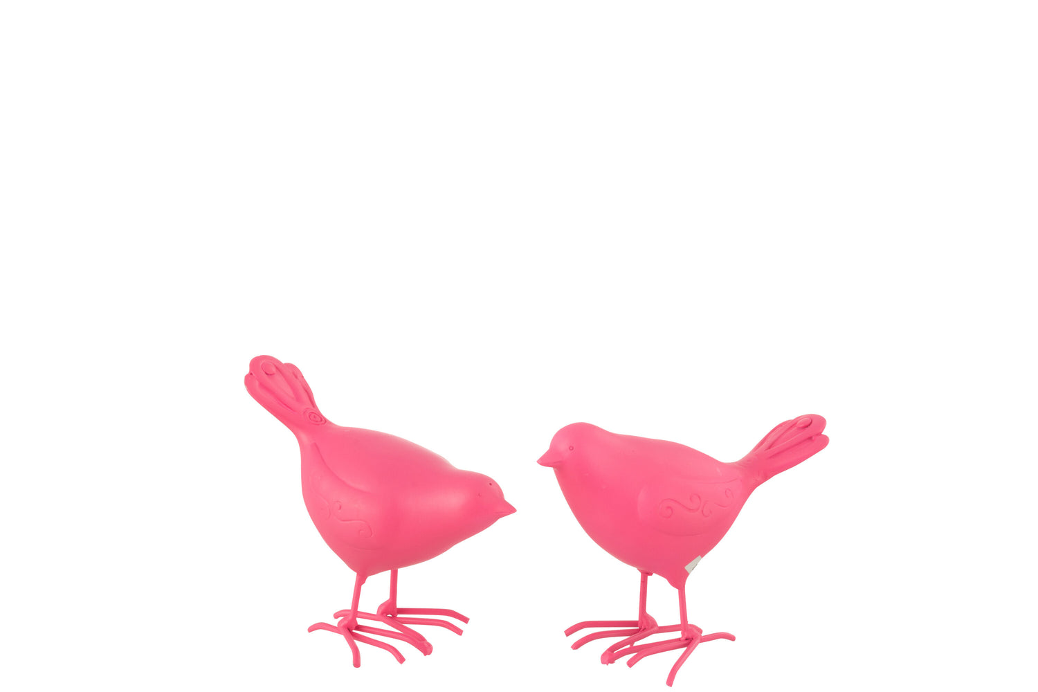 Vogel Polyresin Roze Klein Assortiment Van 2