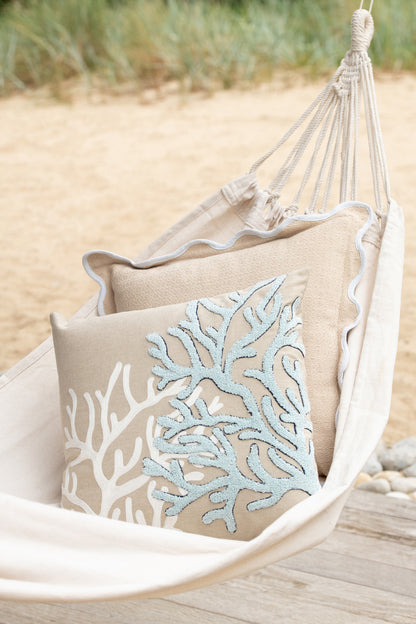 Hangmat effen katoen/polyester licht beige