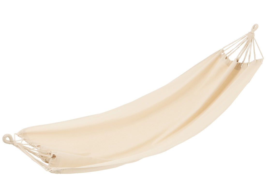 Hangmat effen katoen/polyester licht beige
