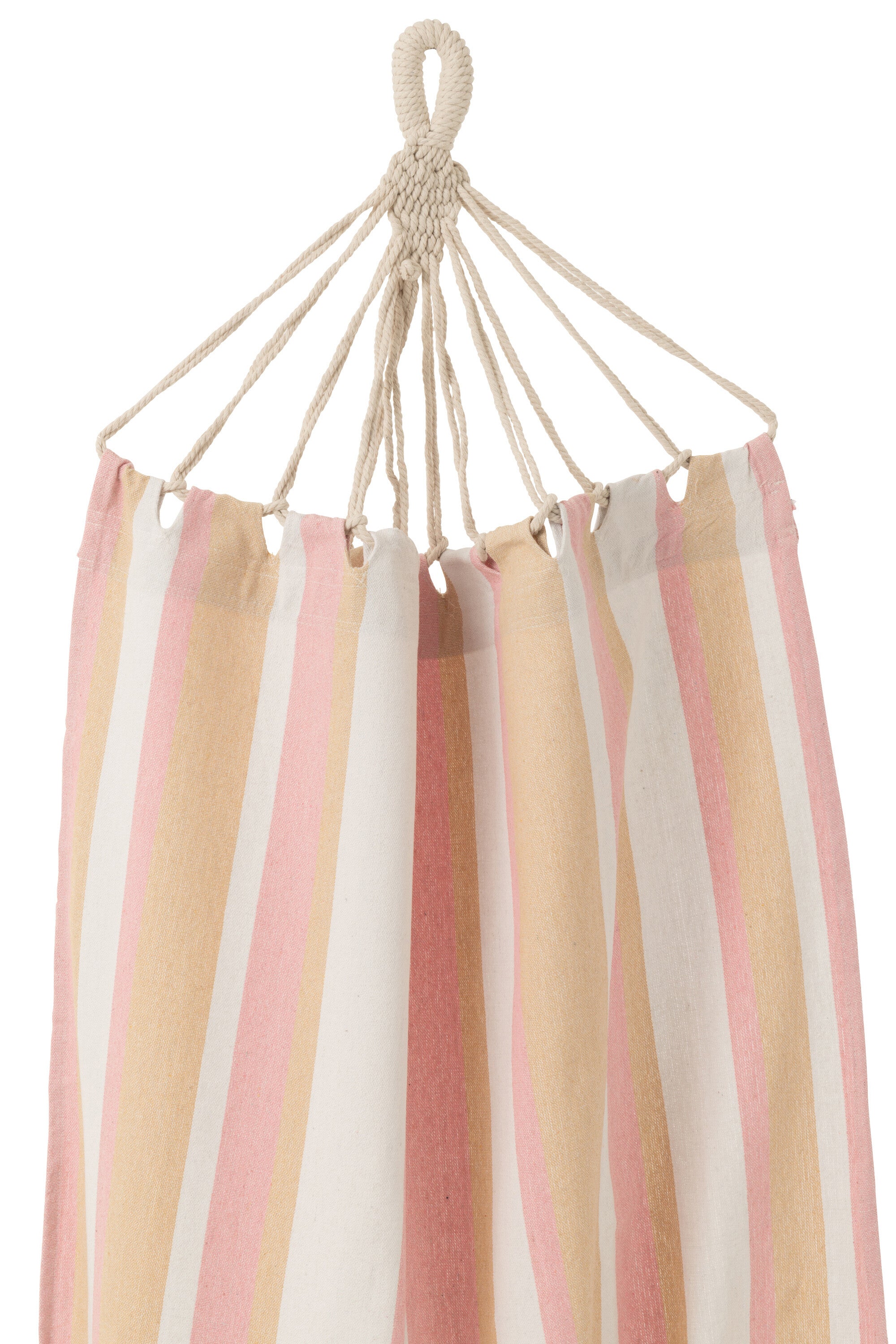 Hangmat Strepen Katoen/Polyester Wit/Beige/Roze