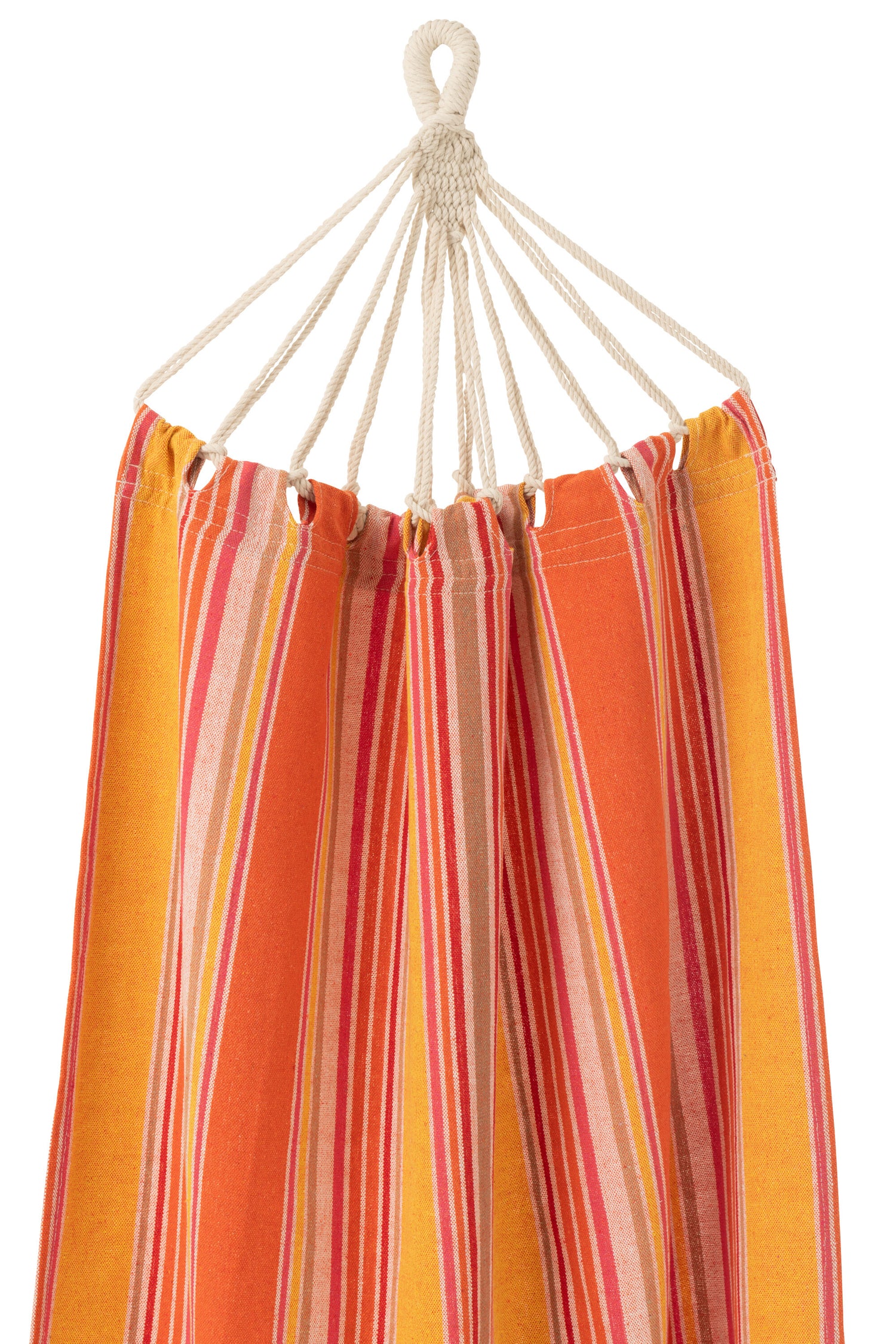 Hangmat Strepen Katoen/Polyester Oranje+Mix