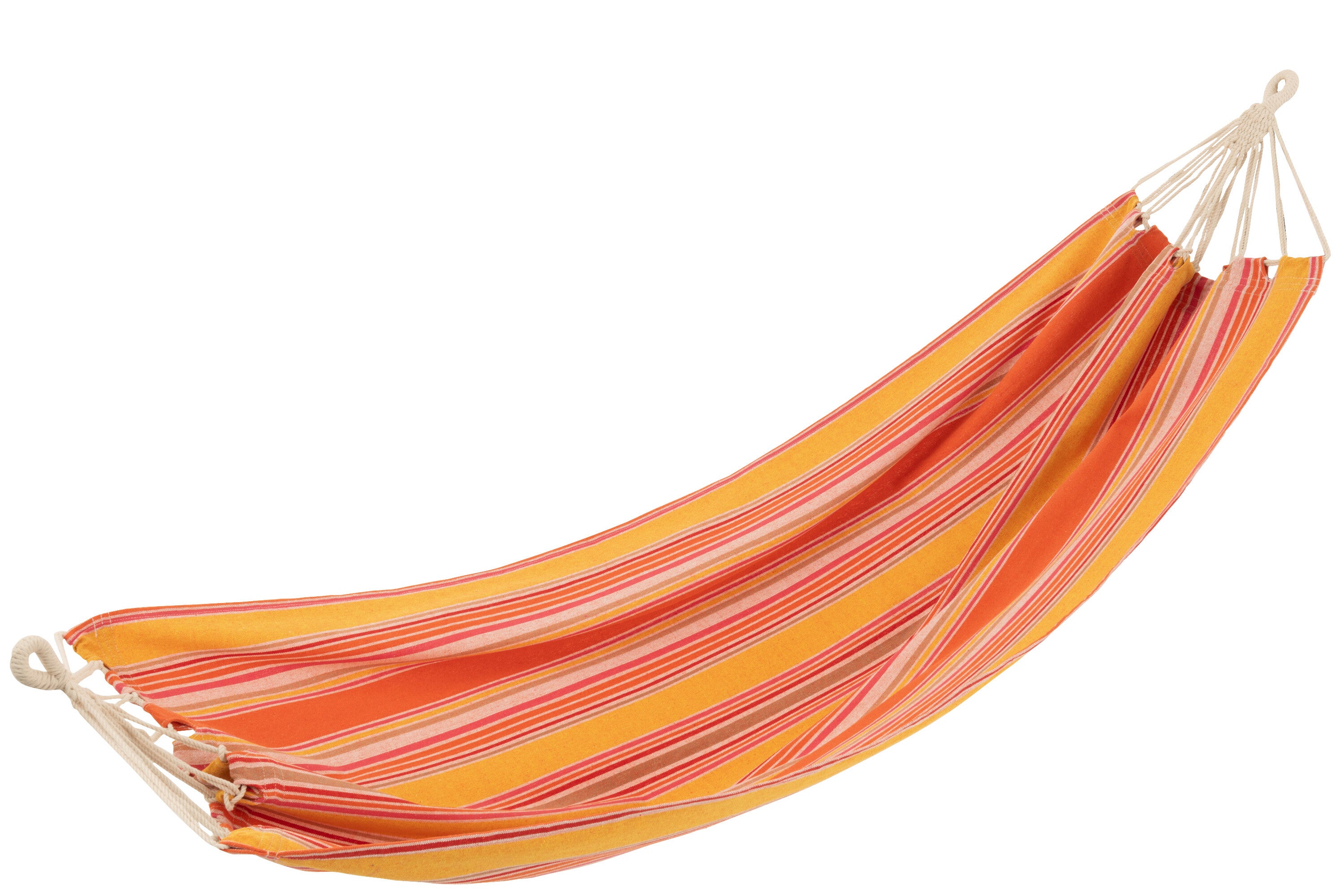 Hangmat Strepen Katoen/Polyester Oranje+Mix