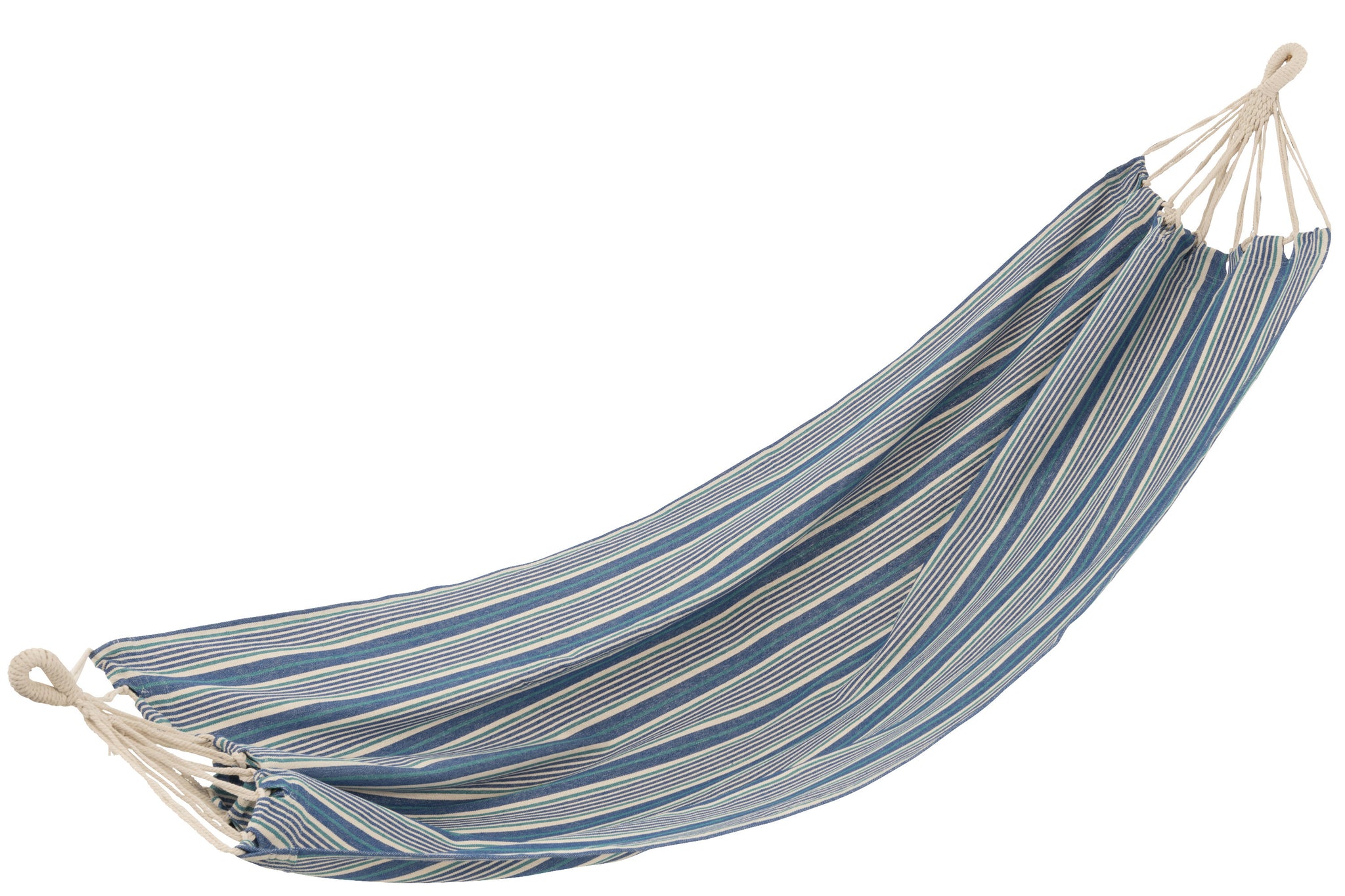 Hangmat Strepen Katoen/Polyester Blauw/Wit