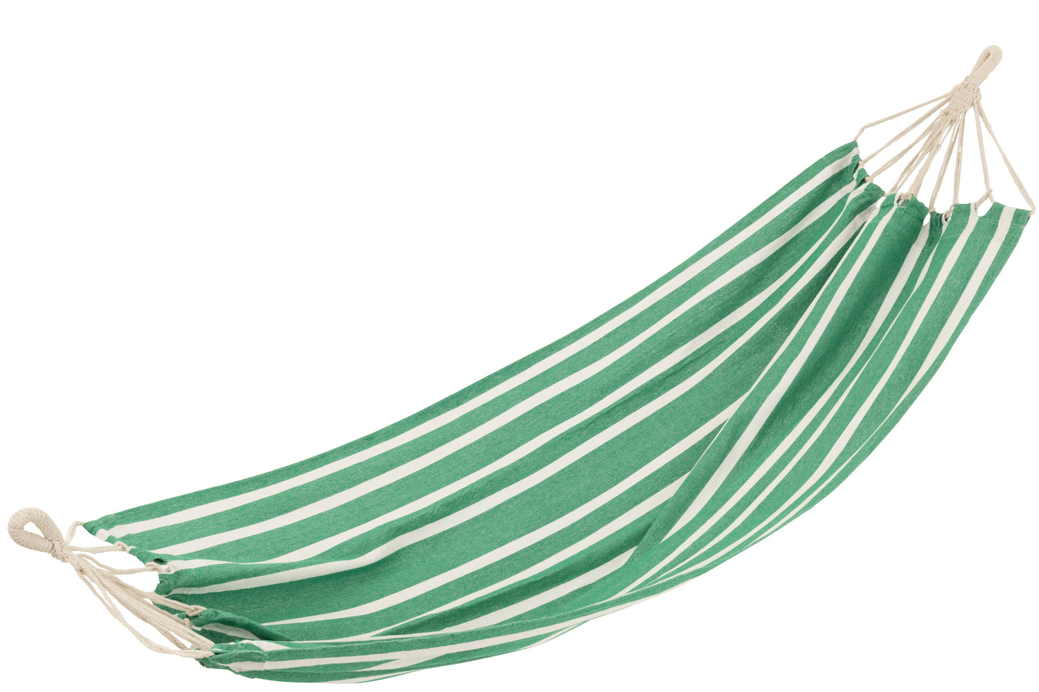 Hangmat Strepen Katoen/Polyester Donkergroen/Wit