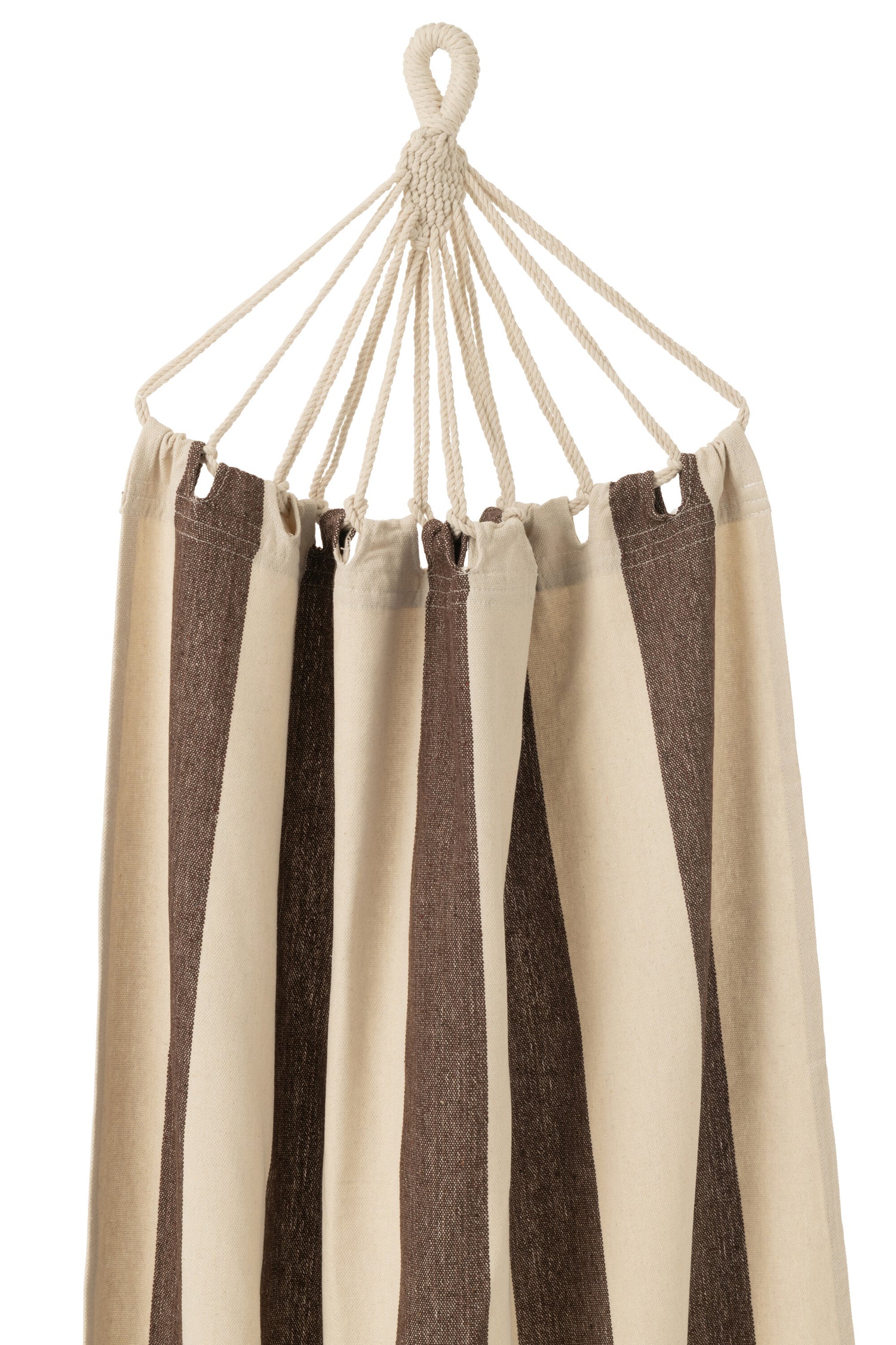 Hangmat Groot Strepen Katoen/Polyester Donkerbruin/Ecru