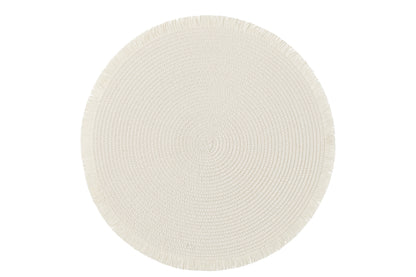 Placemat Ronde Papier Wit