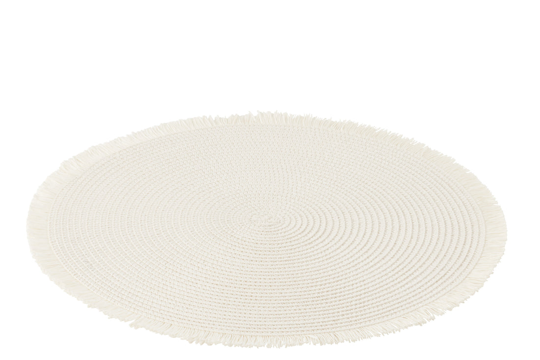 Placemat Ronde Papier Wit