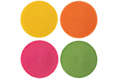 Placemat Ronde Papieren Mix Assortiment Van 4