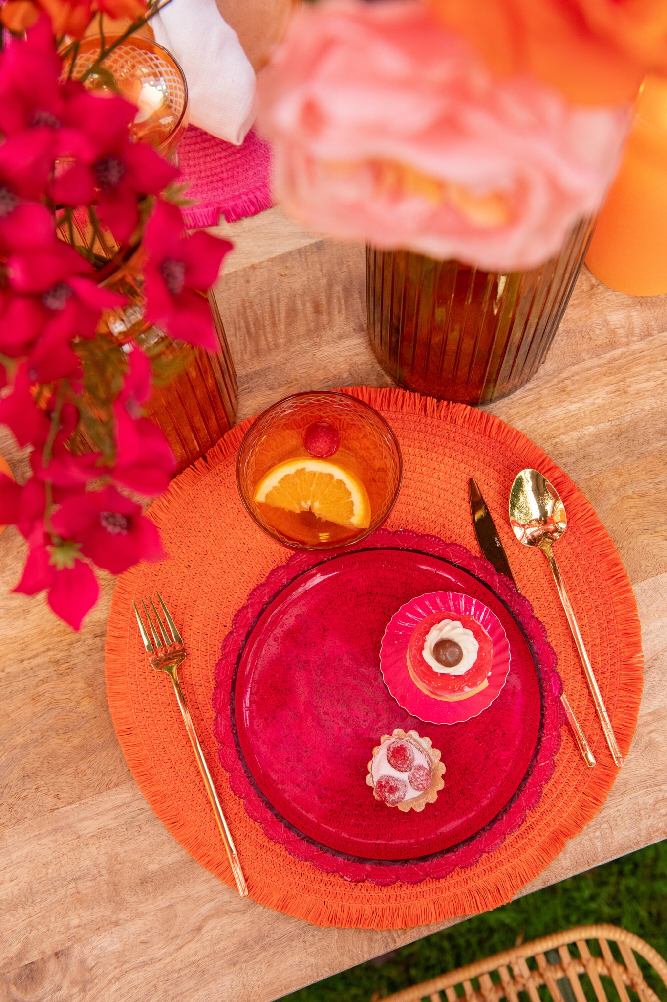 Placemat Ronde Papieren Mix Assortiment Van 4