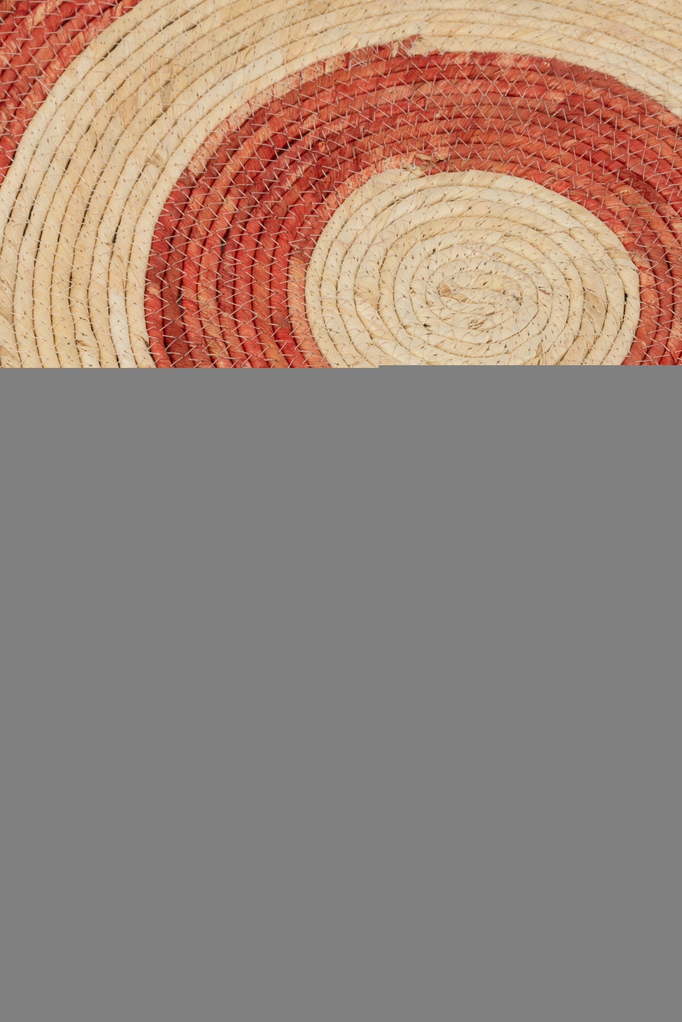 Rug Round Circles Corn Husk Orange/Rood Medium Assortiment Van 2