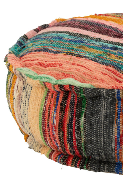 Pouf Chindo Ronde Katoen/Polyester Mix