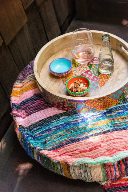 Pouf Chindo Ronde Katoen/Polyester Mix