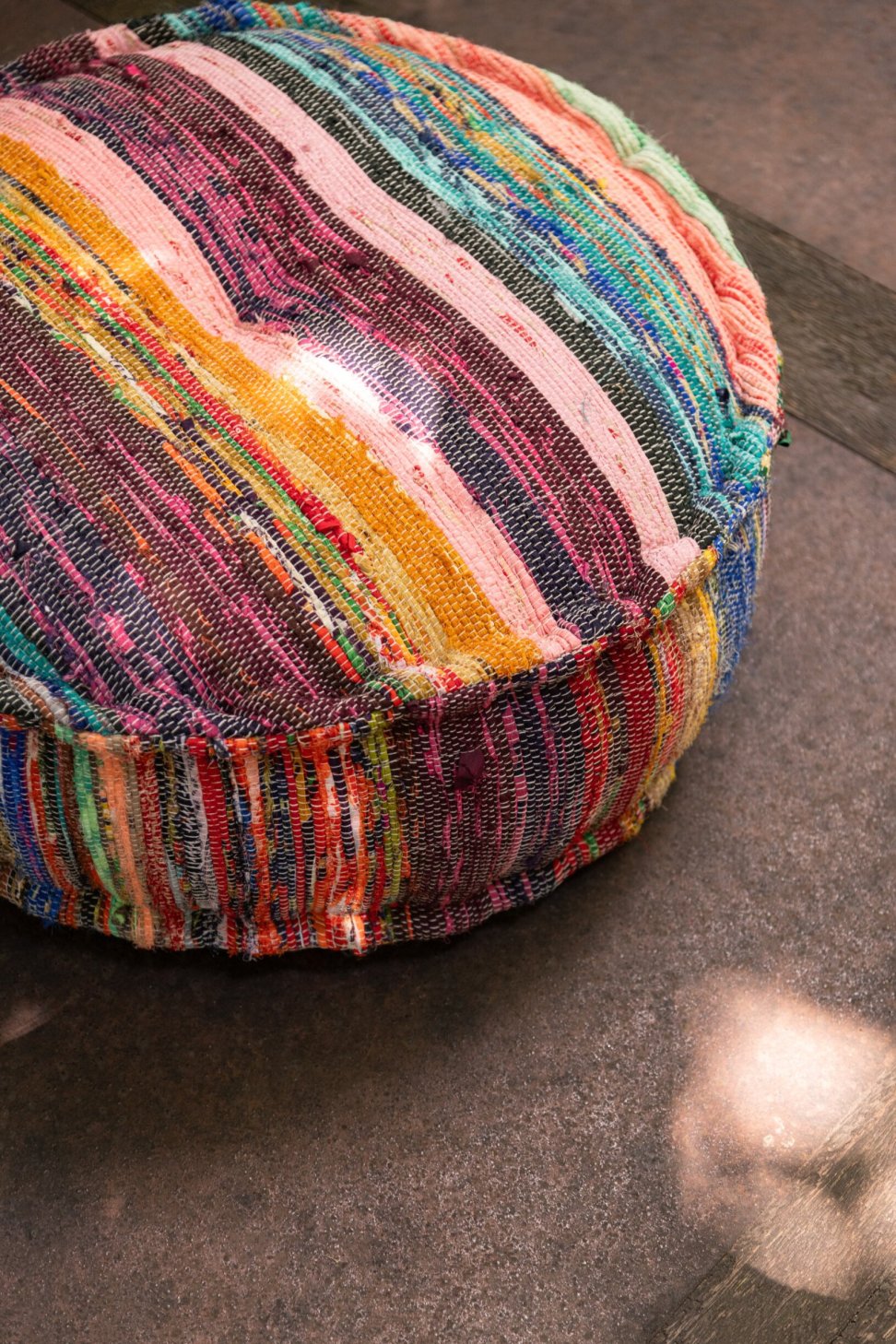 Pouf Chindo Ronde Katoen/Polyester Mix