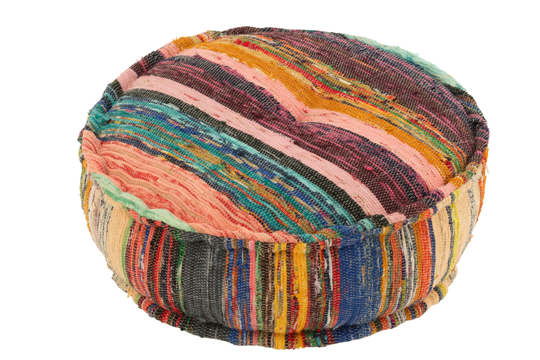 Pouf Chindo Ronde Katoen/Polyester Mix