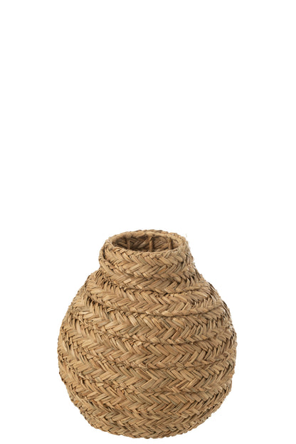 Vaas Gevlochten Zeegras Natuurlijk Klein