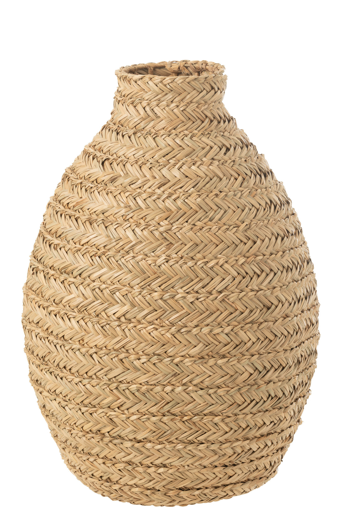 Vaas Gevlochten Zeegras Natuurlijk Groot