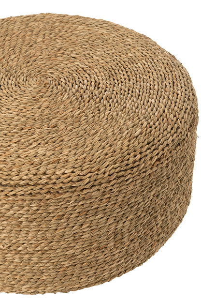 Poef Rond Zeegras Natuurlijk