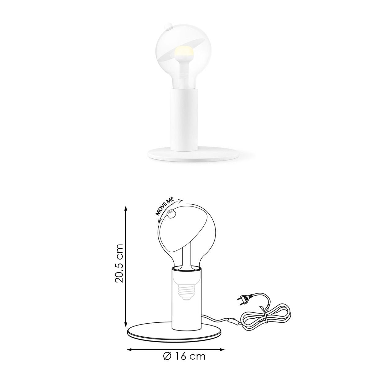 Tafellamp Move Me - Side Cone 5,5W 2700K Wit