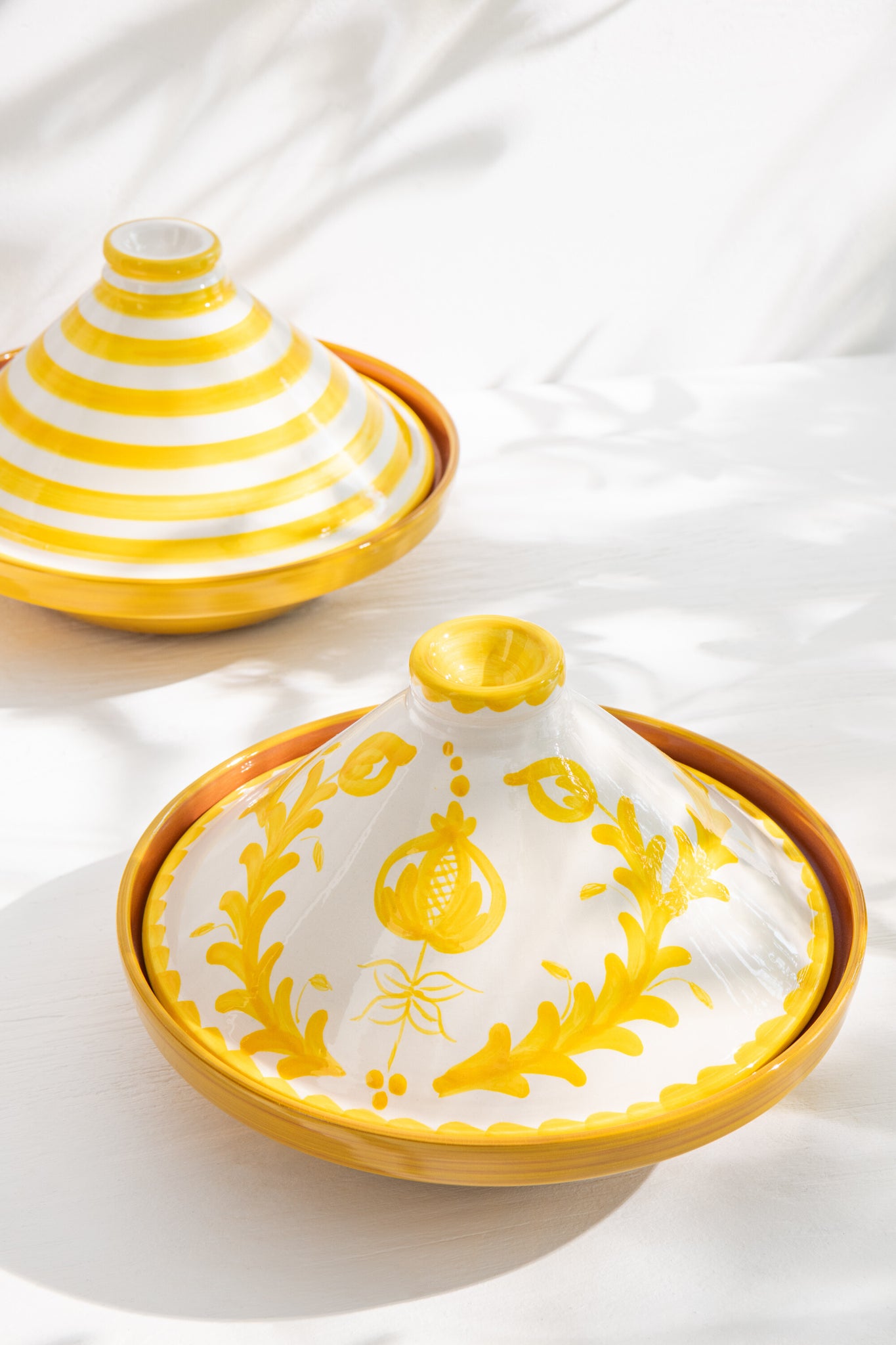Tagine Granada Keramiek Wit/Geel