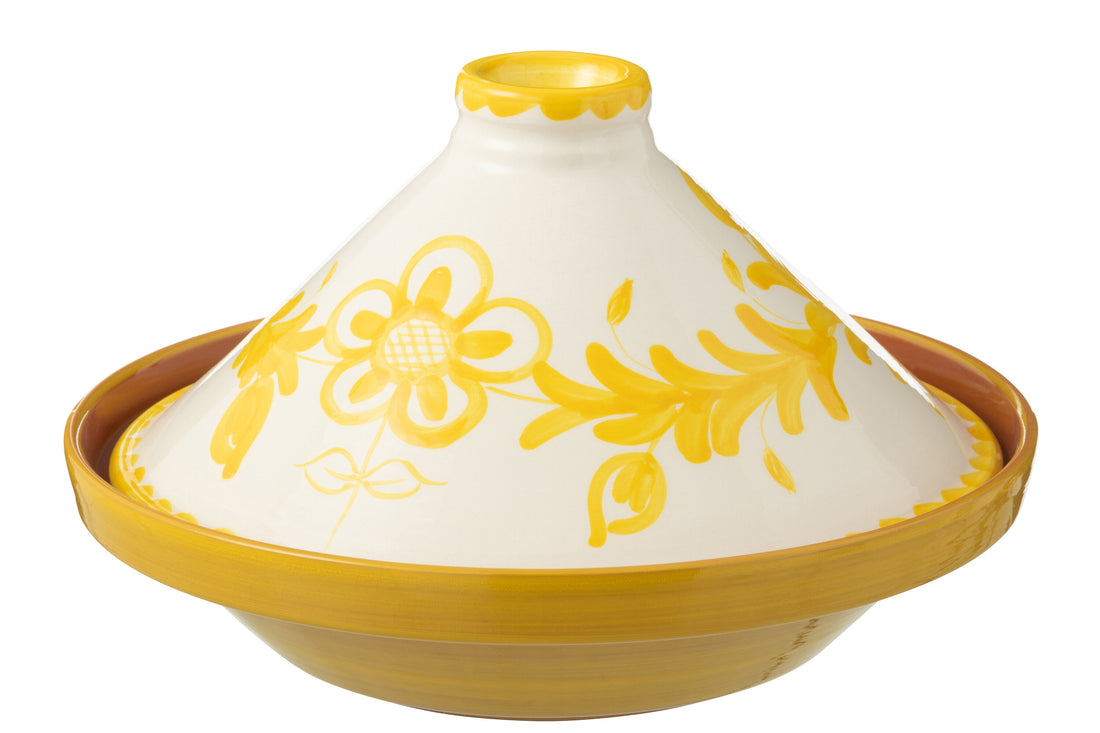 Tagine Granada Keramiek Wit/Geel