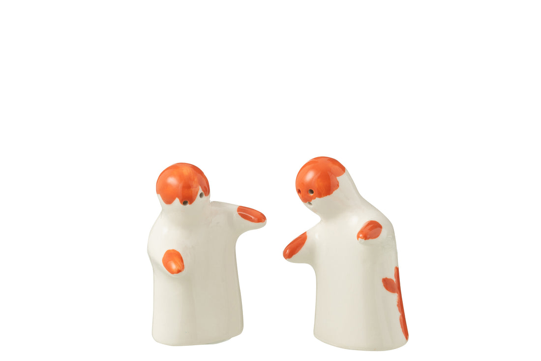 Zout & Peper Granada Keramiek Wit/Oranje