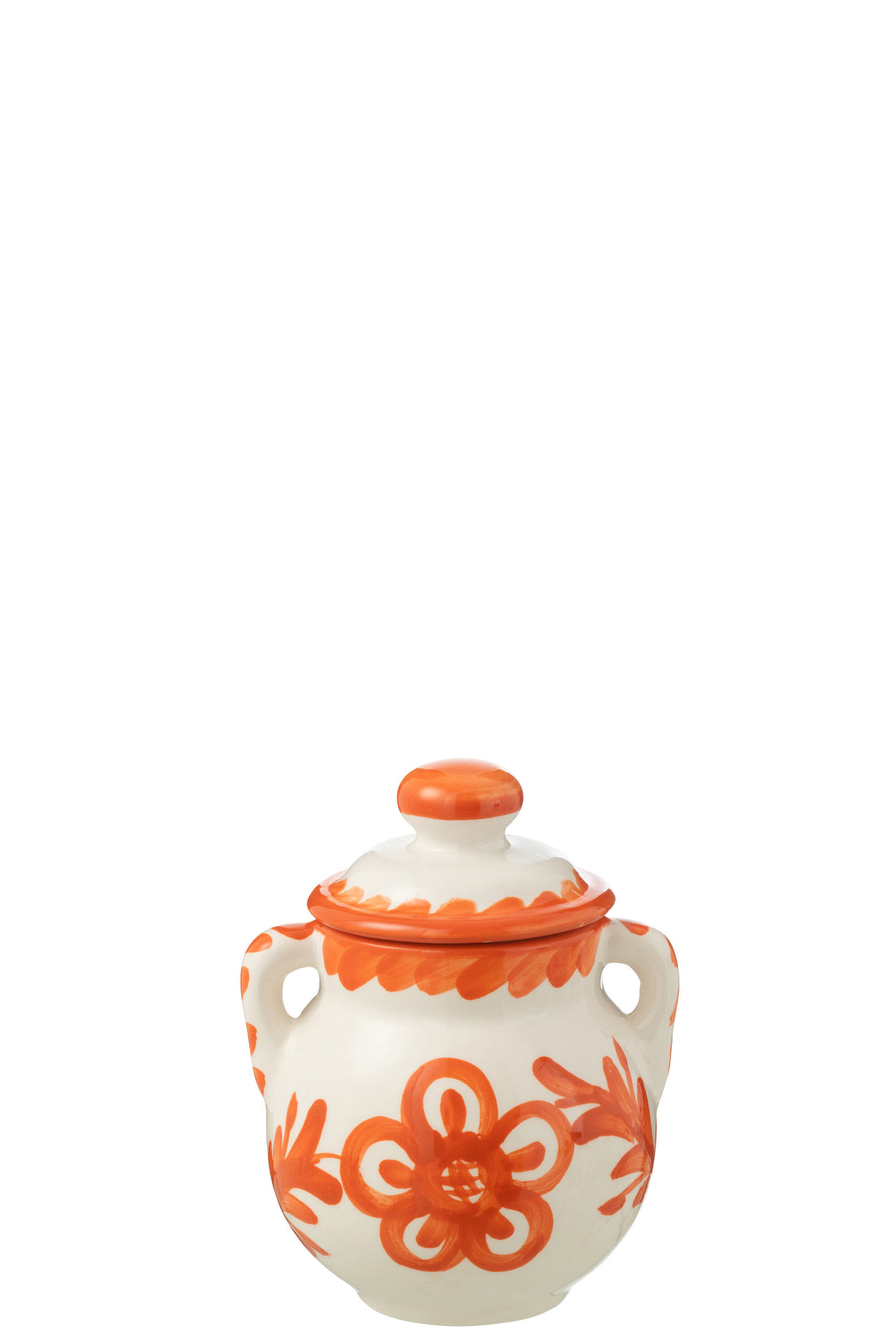 Pot Granada Keramiek Wit/Oranje