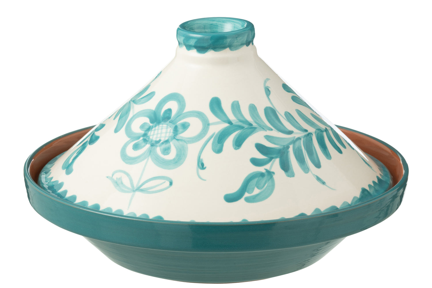 Tajine Granada Keramiek Wit/Aqua