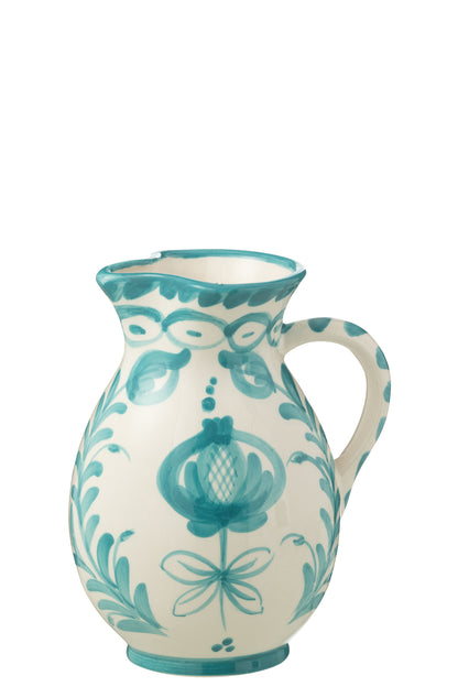 Kan Granada keramische wit/aqua medium.