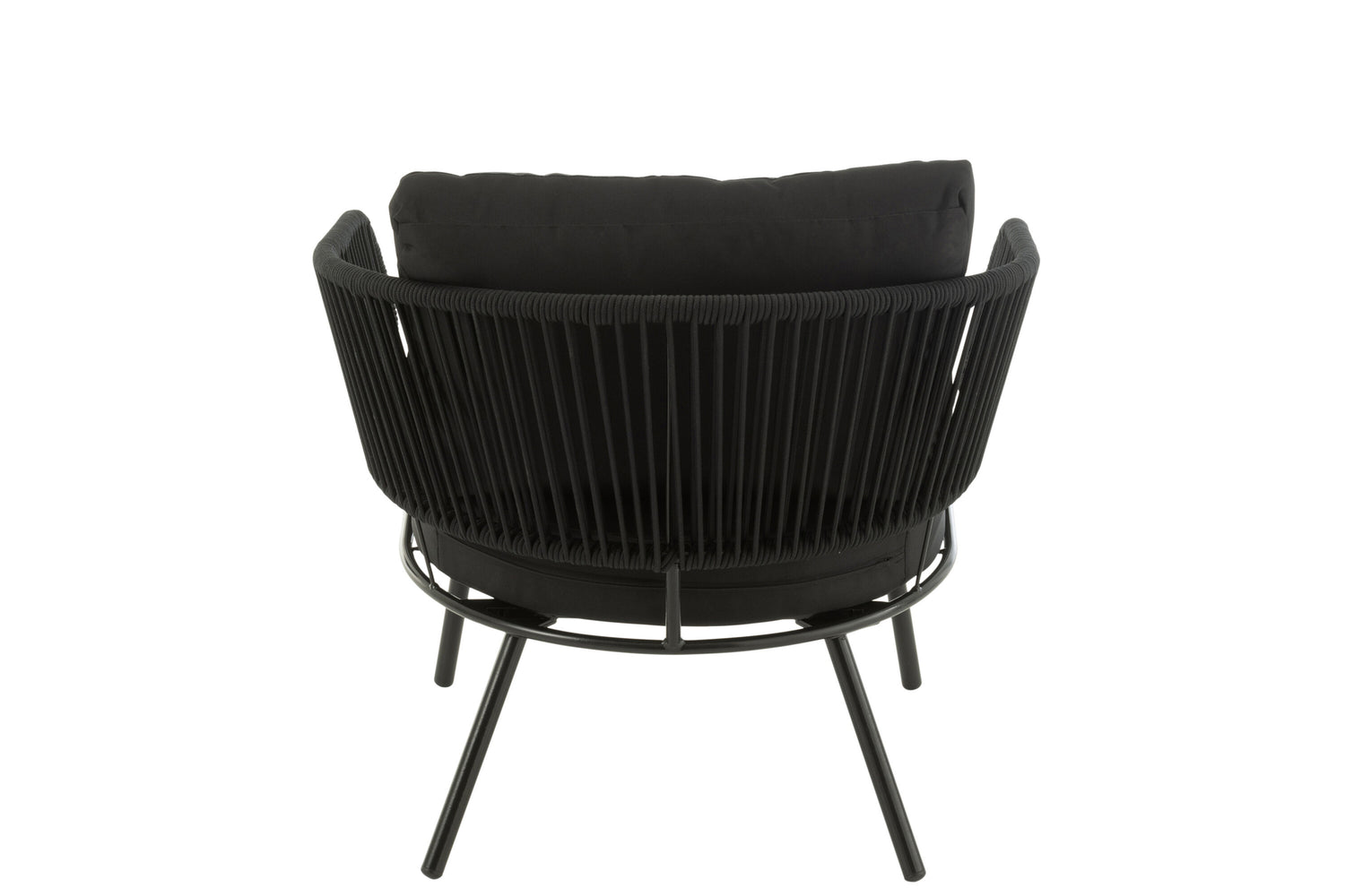 Set van 3 stoelen Poa Staal/Rattan Zwart