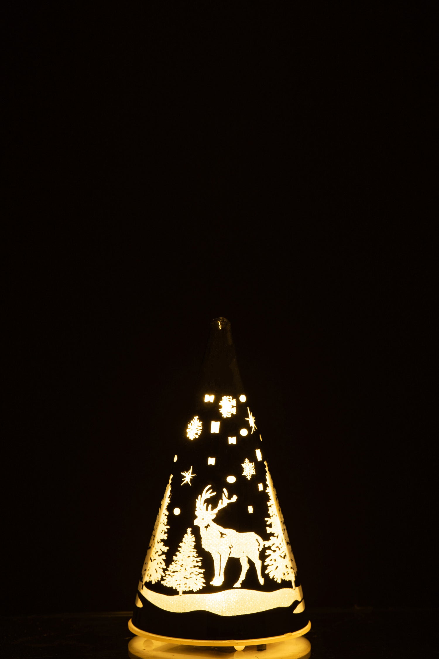 Decoratiekegel Led Winterglas Zilver Klein