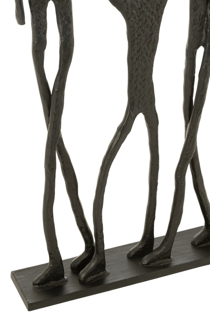 Figuur Samen Aluminium Zwart