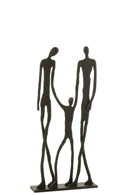 Figuur Samen Aluminium Zwart