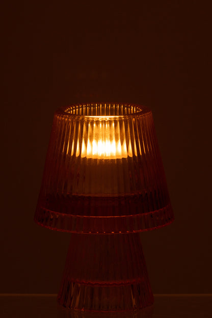 Kaarsenhouder Hoed Glas Oranje