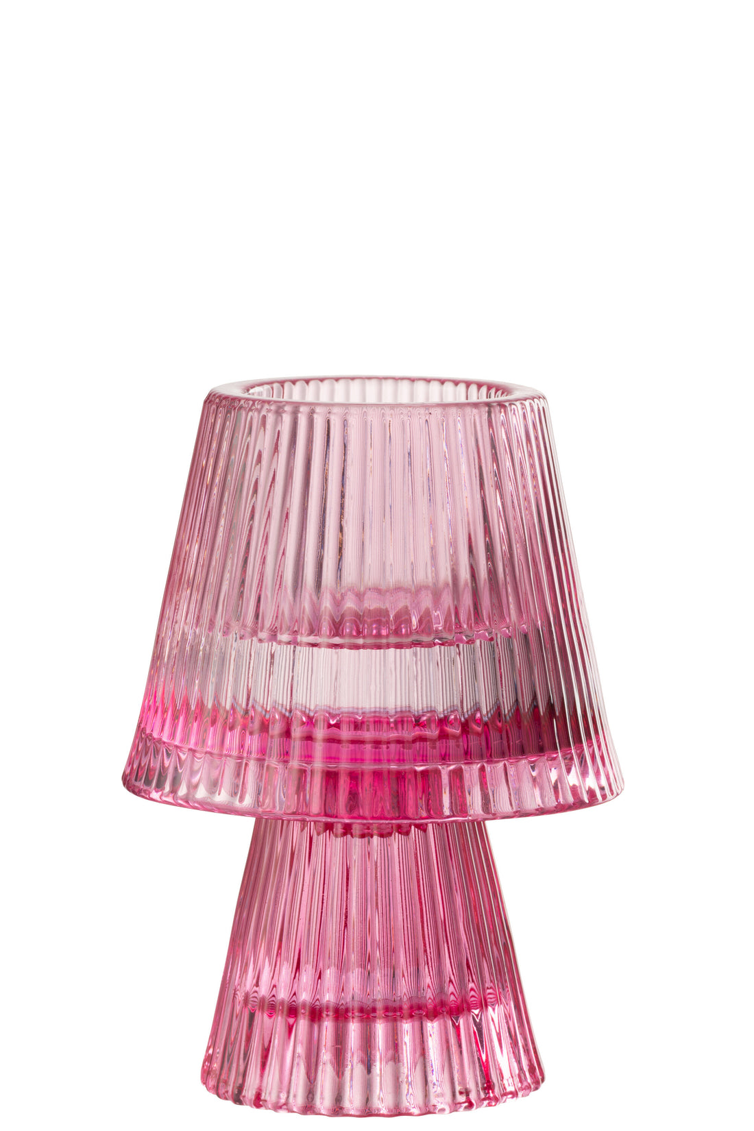 Kaarsenhouder Hoed Glas Fuchsia