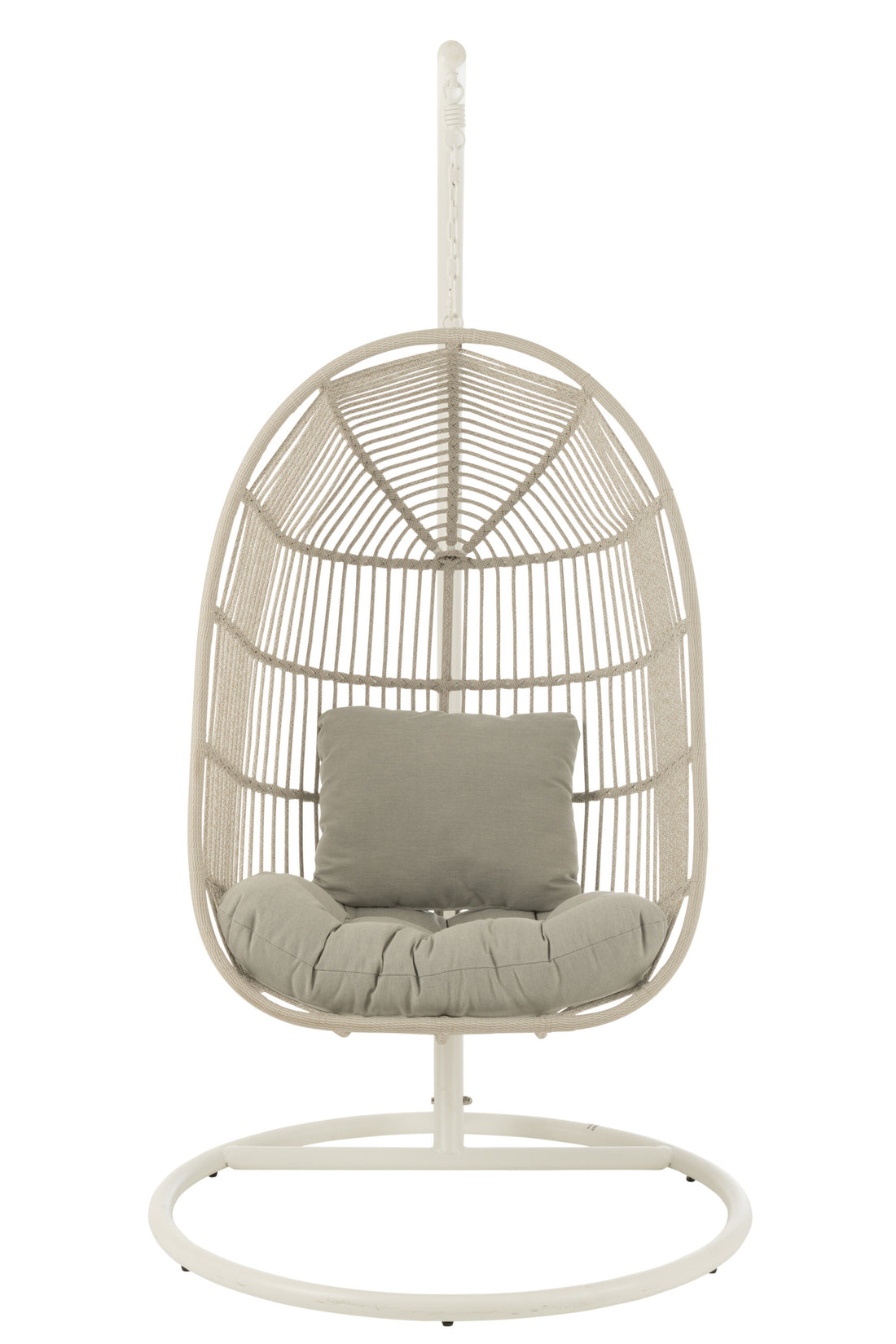 Hangstoel Egga Staal/Touw Grijs