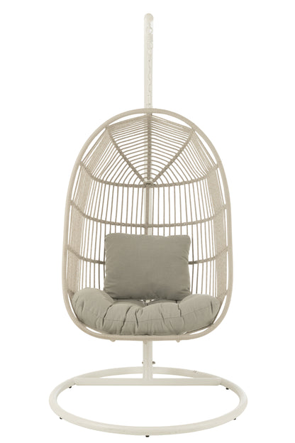 Hangstoel Egga Staal/Touw Grijs