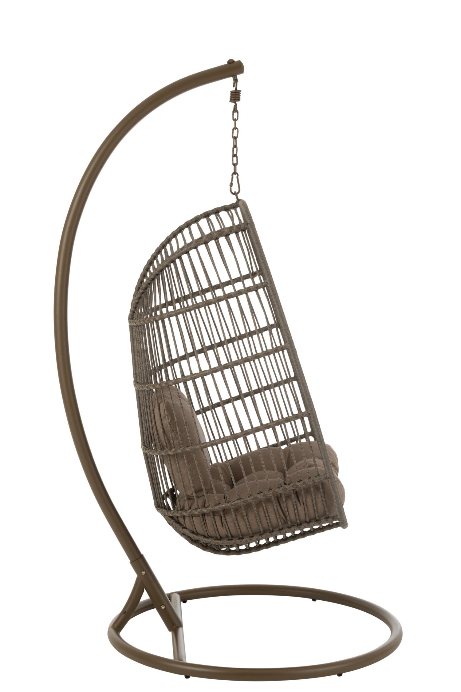 Hangstoel Egga Staal/Touw Bruin