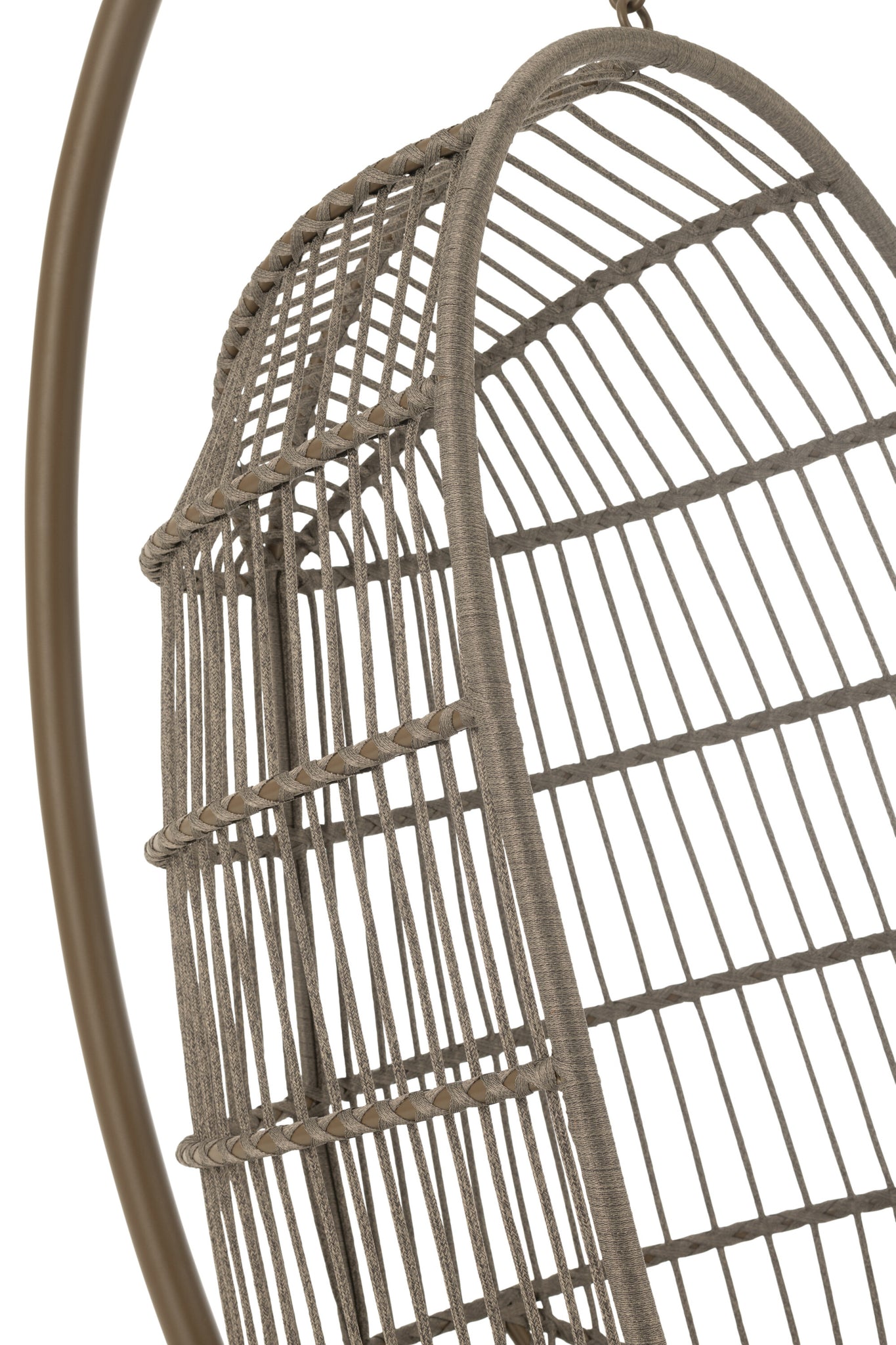 Hangstoel Egga Staal/Touw Bruin