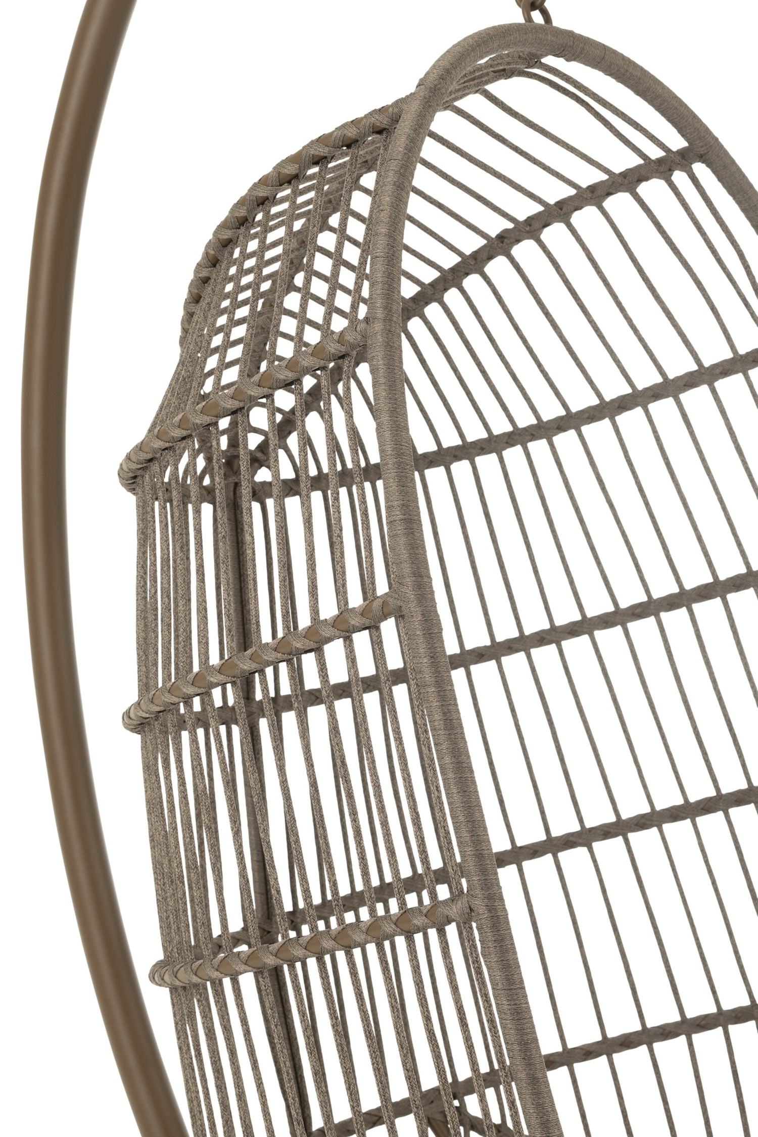 Hangstoel Egga Staal/Touw Bruin
