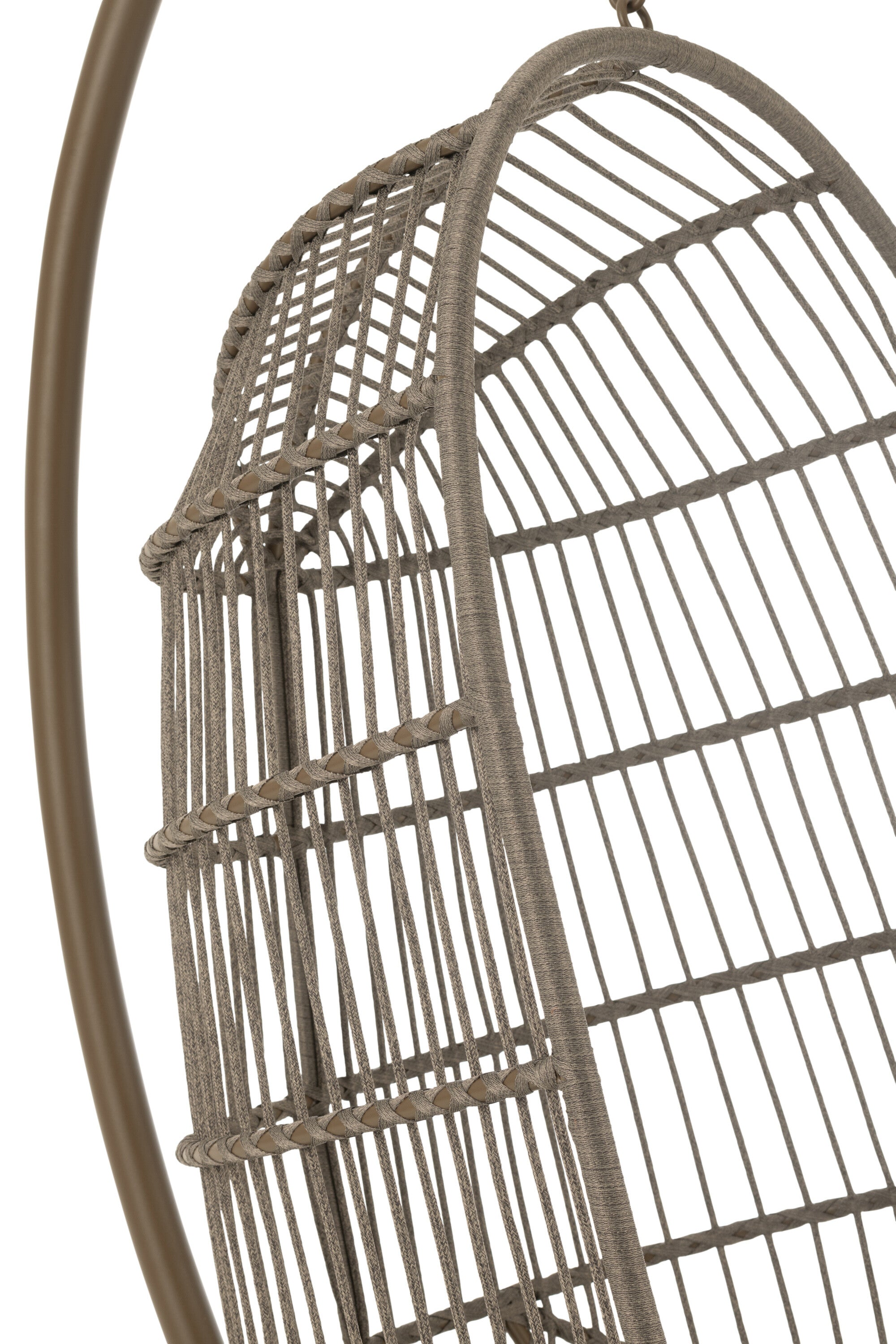 Hangstoel Egga Staal/Touw Bruin