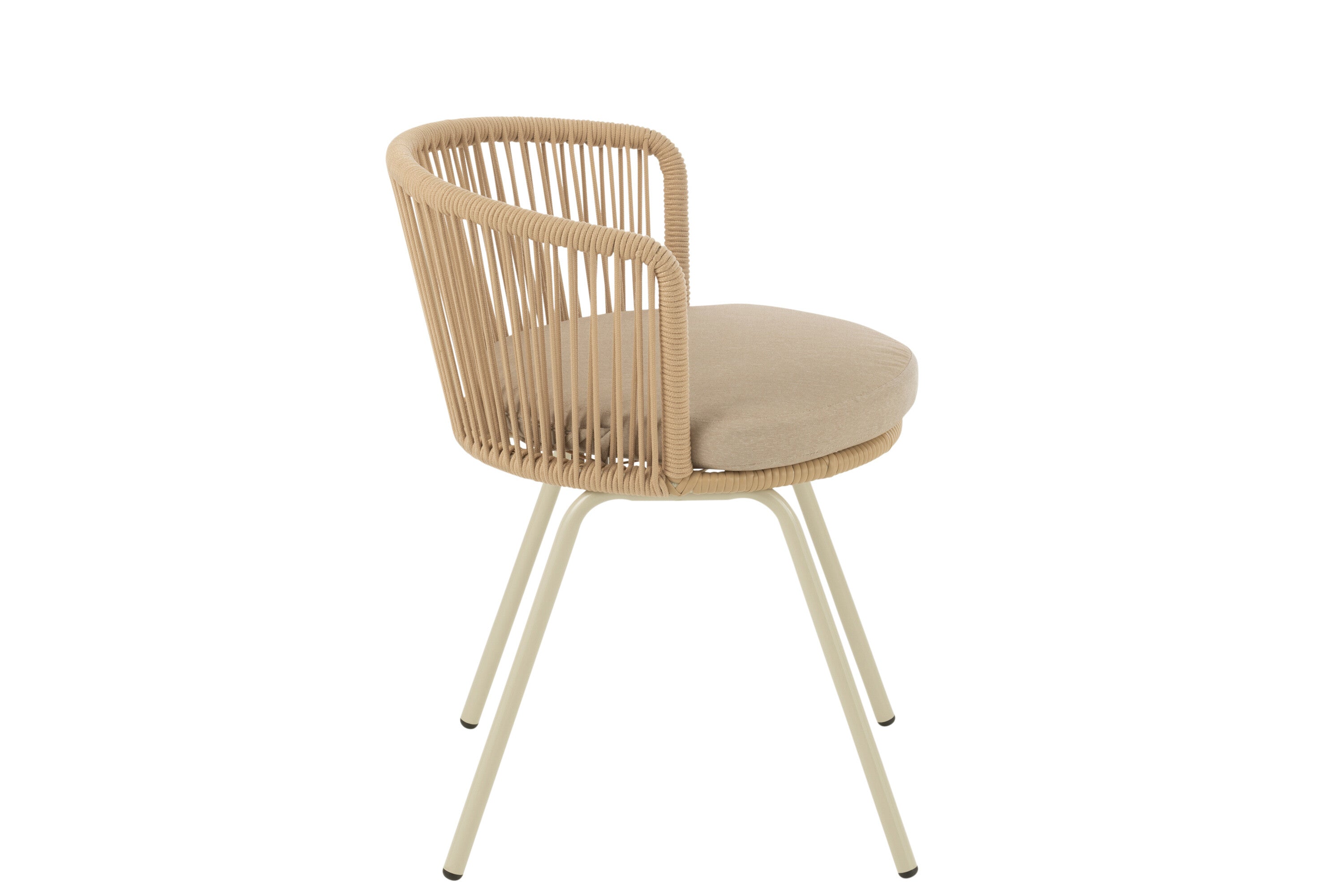 Stoel Toa Staal/Touw Beige