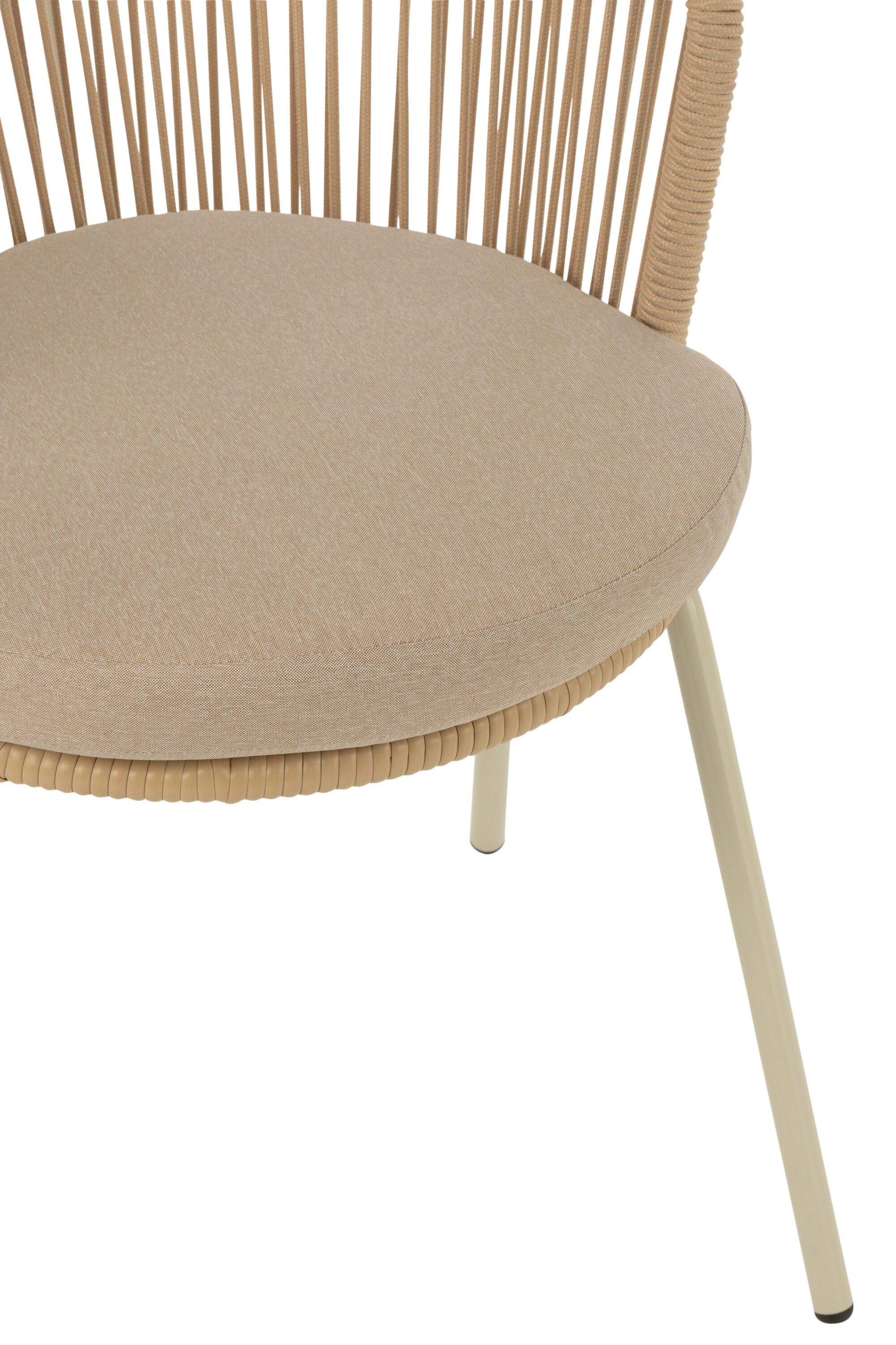 Stoel Toa Staal/Touw Beige